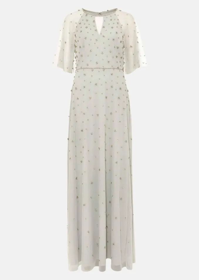 Blanca Sparkle Tulle Dress Duck Egg Women Phase Eight Dresses