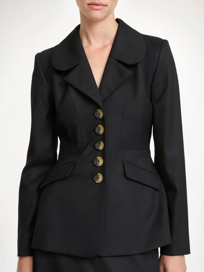 Blazers Women By Malene Birger Adrienna SingleBreasted Blazer Black