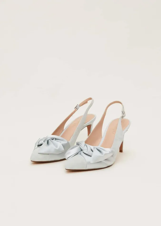 Blue Suede Strappy Heels Eau De Nil Women Phase Eight Occasion Shoes