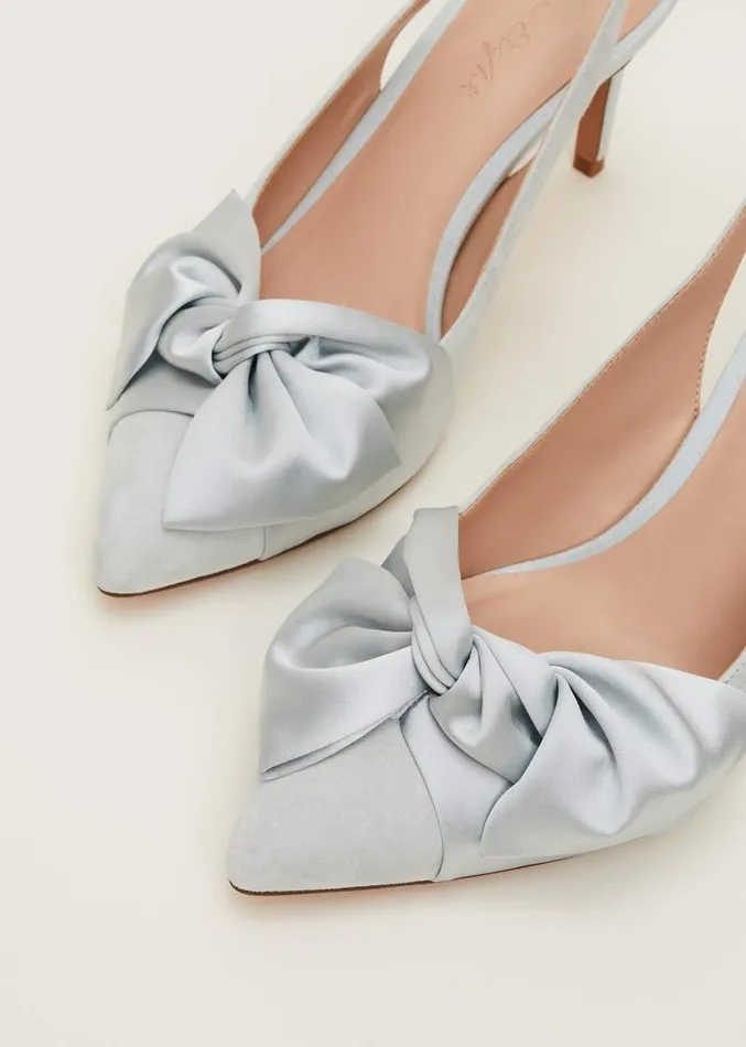 Blue Suede Strappy Heels Eau De Nil Women Phase Eight Occasion Shoes