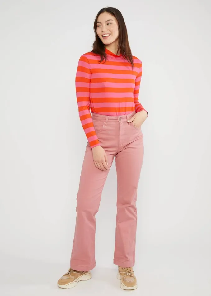 Blutsgeschwister Breton Shirt Lonely Lips Turtle Pink Women Tops