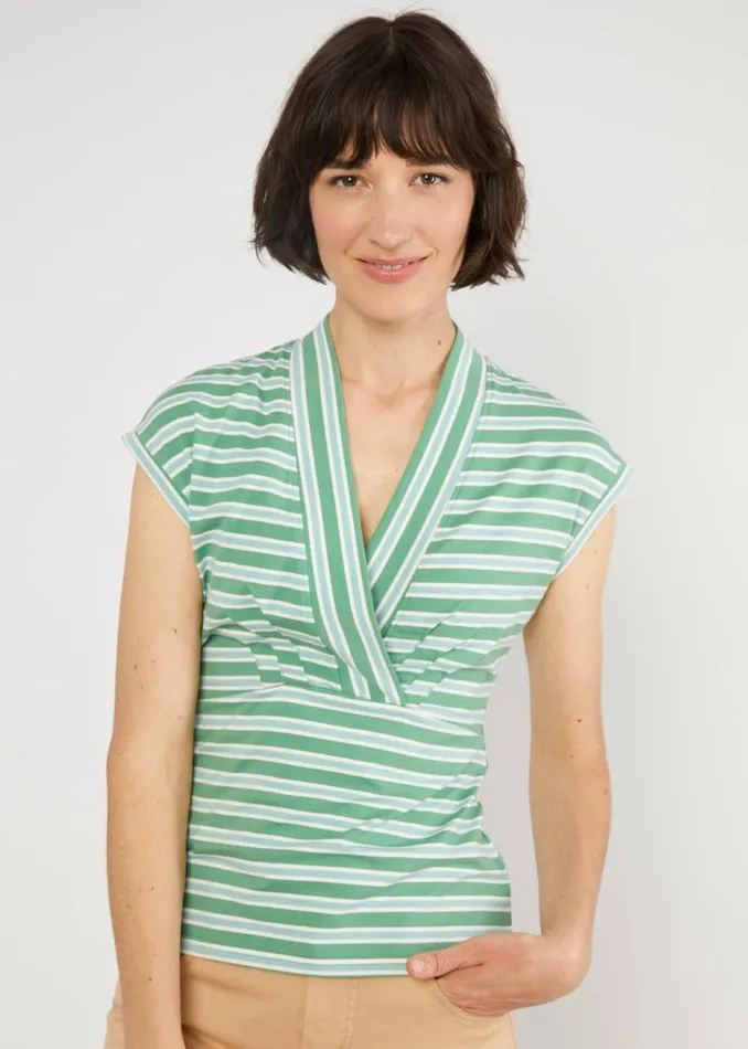 Blutsgeschwister Breton Shirt Virgin Venus Green Women Tops