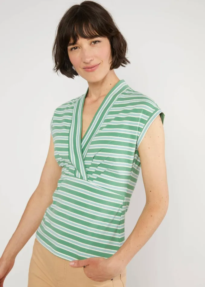Blutsgeschwister Breton Shirt Virgin Venus Green Women Tops