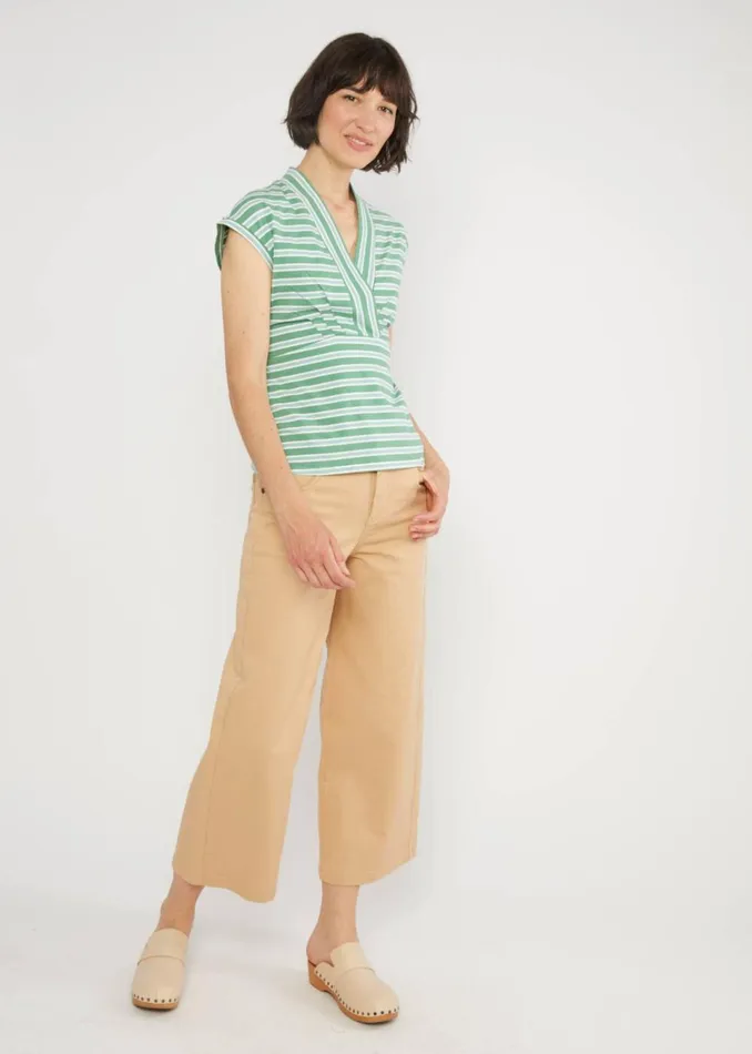 Blutsgeschwister Breton Shirt Virgin Venus Green Women Tops