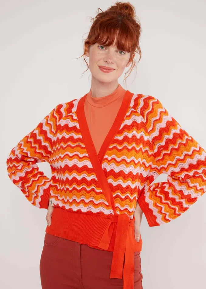 Blutsgeschwister Cardigan Warm Up Wrap Special Red Women Cardigans