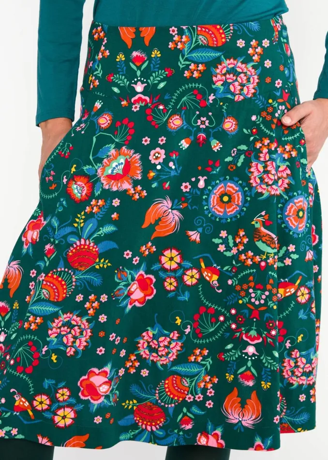 Blutsgeschwister Circle Skirt Romance Rules The World Green Women Skirts