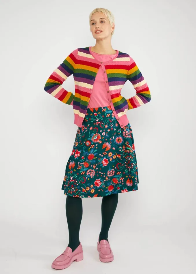 Blutsgeschwister Circle Skirt Romance Rules The World Green Women Skirts