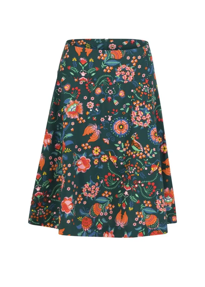 Blutsgeschwister Circle Skirt Romance Rules The World Green Women Skirts