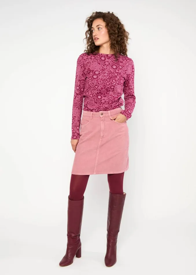 Blutsgeschwister Corduroy Skirt The Corduroyal Pink Women Skirts