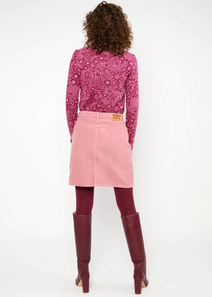 Blutsgeschwister Corduroy Skirt The Corduroyal Pink Women Skirts