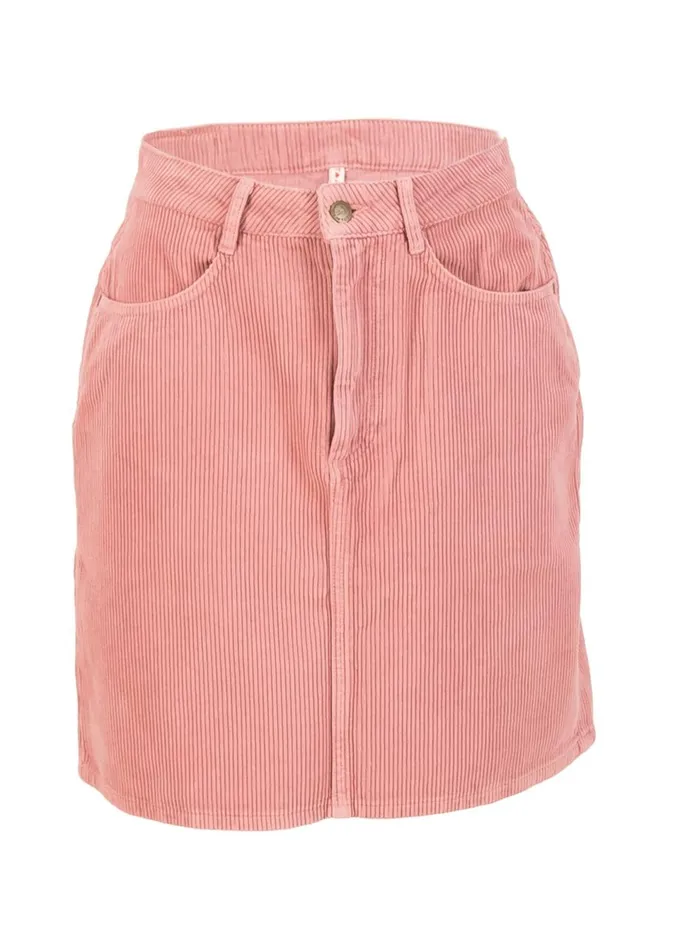 Blutsgeschwister Corduroy Skirt The Corduroyal Pink Women Skirts