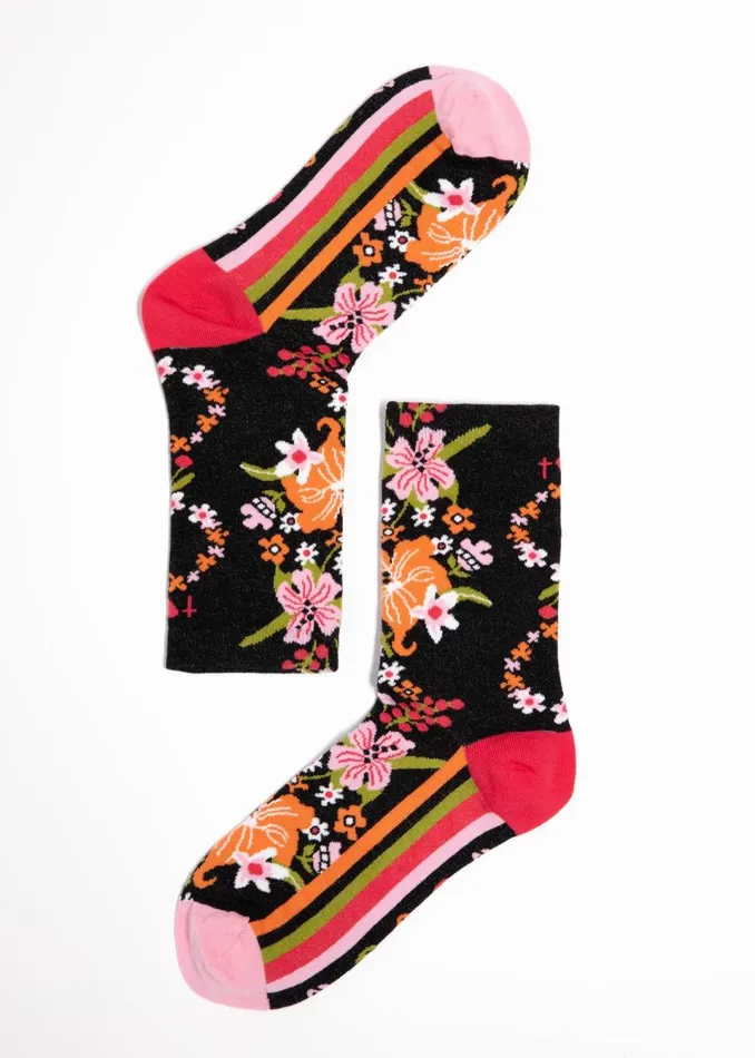 Blutsgeschwister Cotton Socks Sensational Steps Black Women Socks