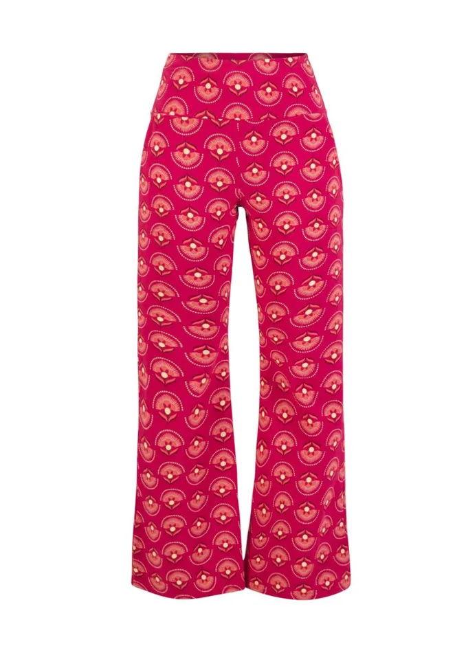 Blutsgeschwister Flares Easy Flared Red Women Trousers