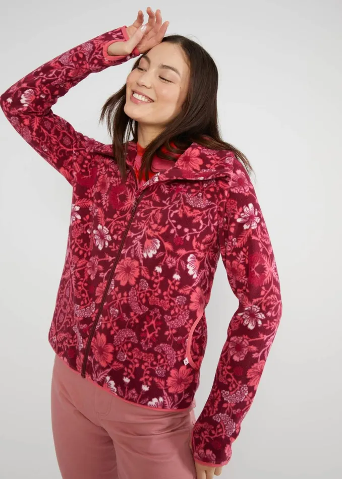 Blutsgeschwister Fleece Jacket Httenzauber Pink Women Jackets and Coats