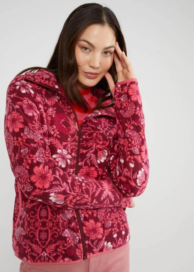 Blutsgeschwister Fleece Jacket Httenzauber Pink Women Jackets and Coats