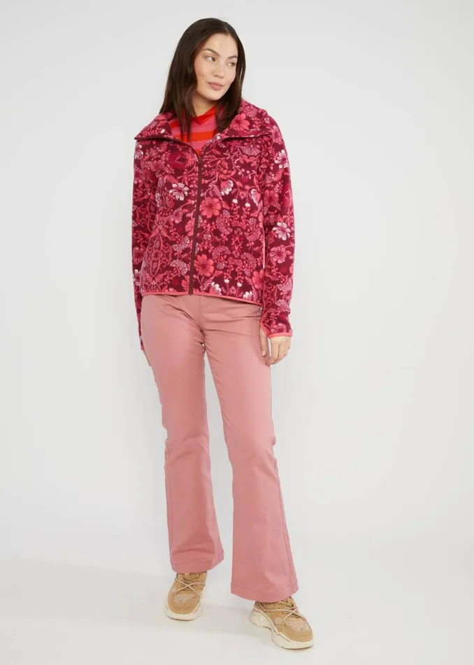 Blutsgeschwister Fleece Jacket Httenzauber Pink Women Jackets and Coats