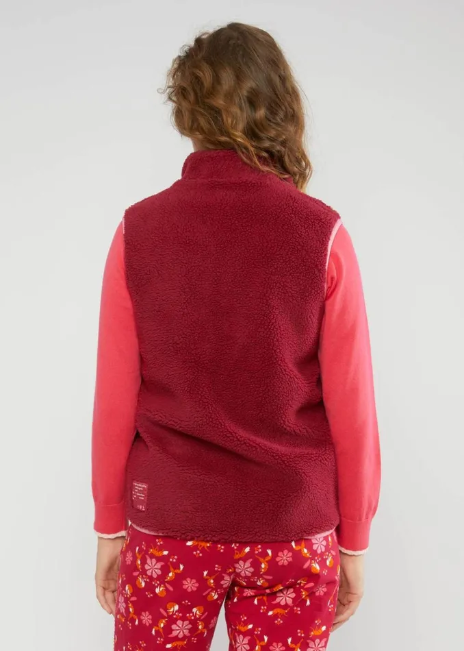 Blutsgeschwister Gilet Smoochy Woods Vest Red Women Sweatshirts and Hoodies