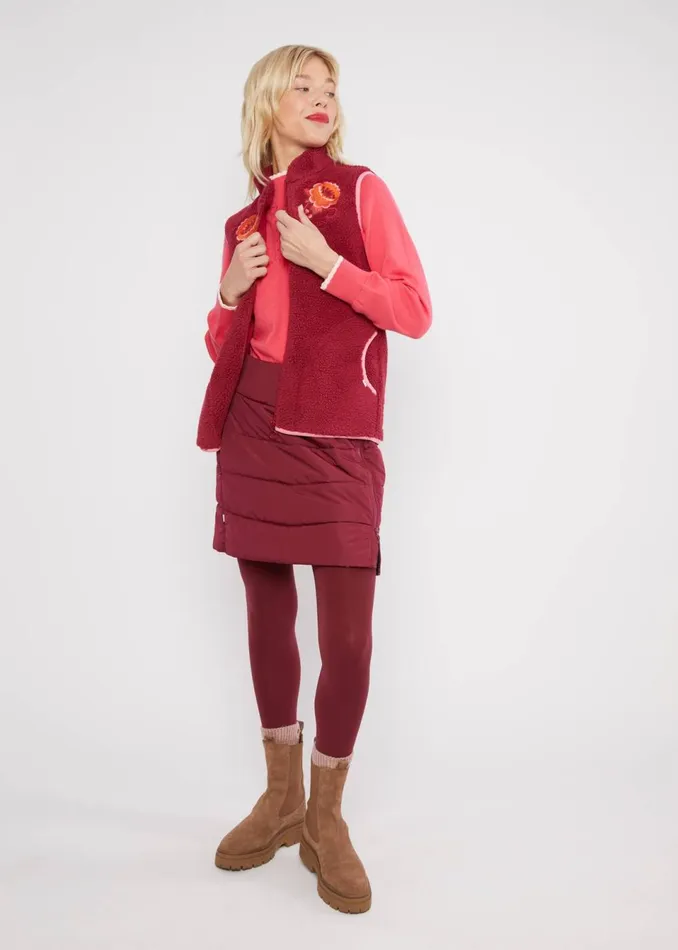 Blutsgeschwister Gilet Smoochy Woods Vest Red Women Sweatshirts and Hoodies