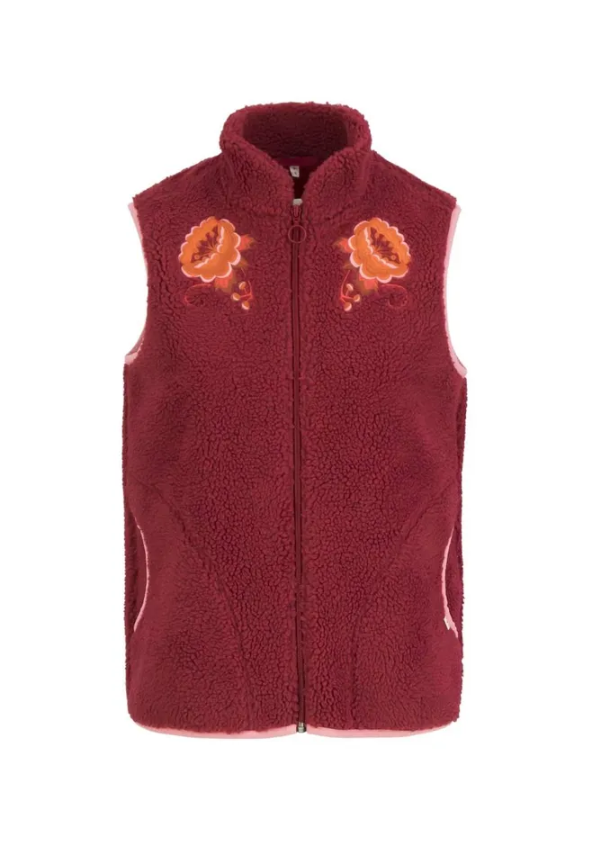 Blutsgeschwister Gilet Smoochy Woods Vest Red Women Sweatshirts and Hoodies