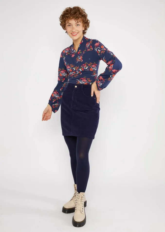 Blutsgeschwister Jersey Top Whispering Serenity Blue Women Tops