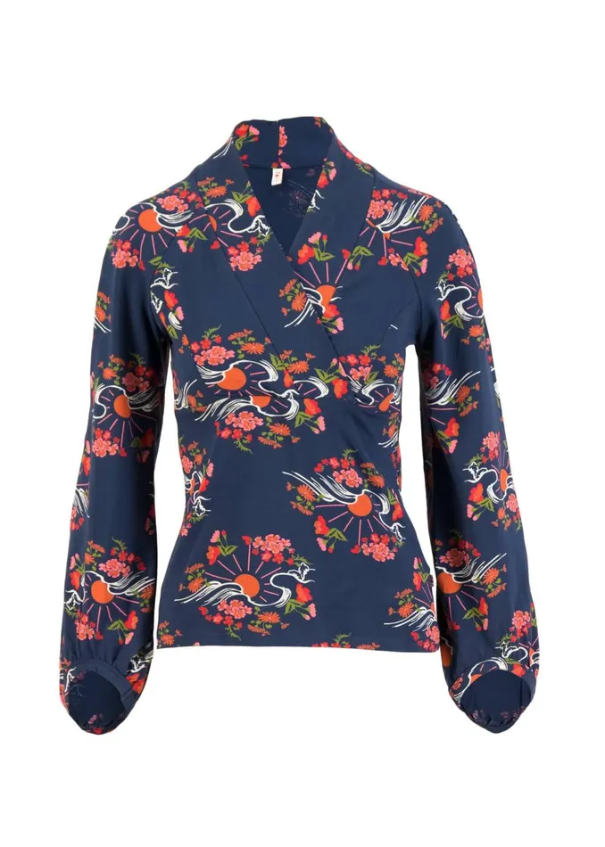 Blutsgeschwister Jersey Top Whispering Serenity Blue Women Tops