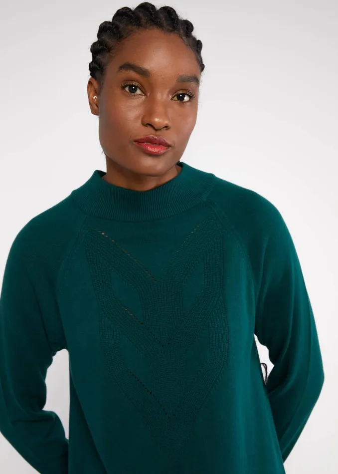 Blutsgeschwister Jumper Dress Braided And Easy Green Women Dresses