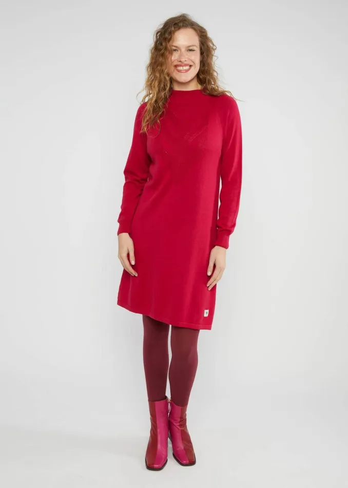 Blutsgeschwister Jumper Dress Braided And Easy Red Women Dresses