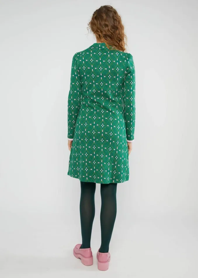 Blutsgeschwister Jumper Dress Cosy Zen Tangle Green Women Dresses