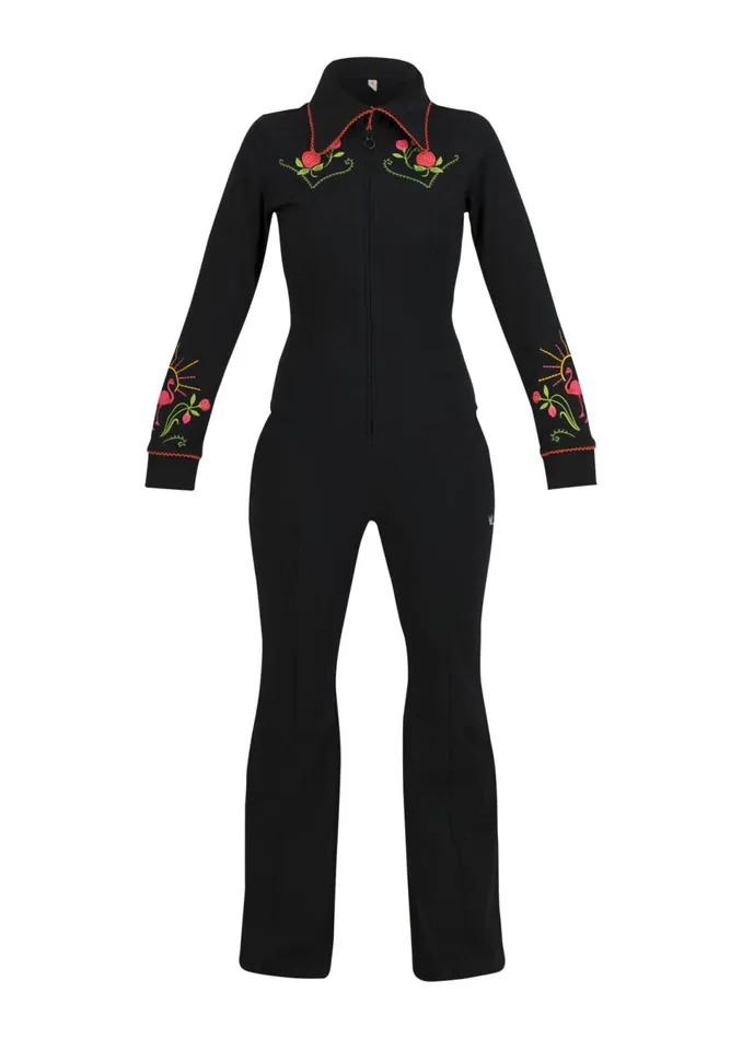 Blutsgeschwister Jumpsuit Flamingo King Black Women Jumpsuits