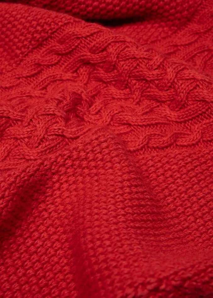 Blutsgeschwister Knitted Hat Lady Mary Aran Red Women Other Accessoires