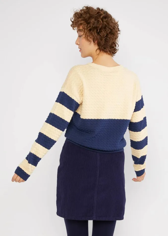 Blutsgeschwister Knitted Jumper Chic Promenade White Women Knitted Jumpers