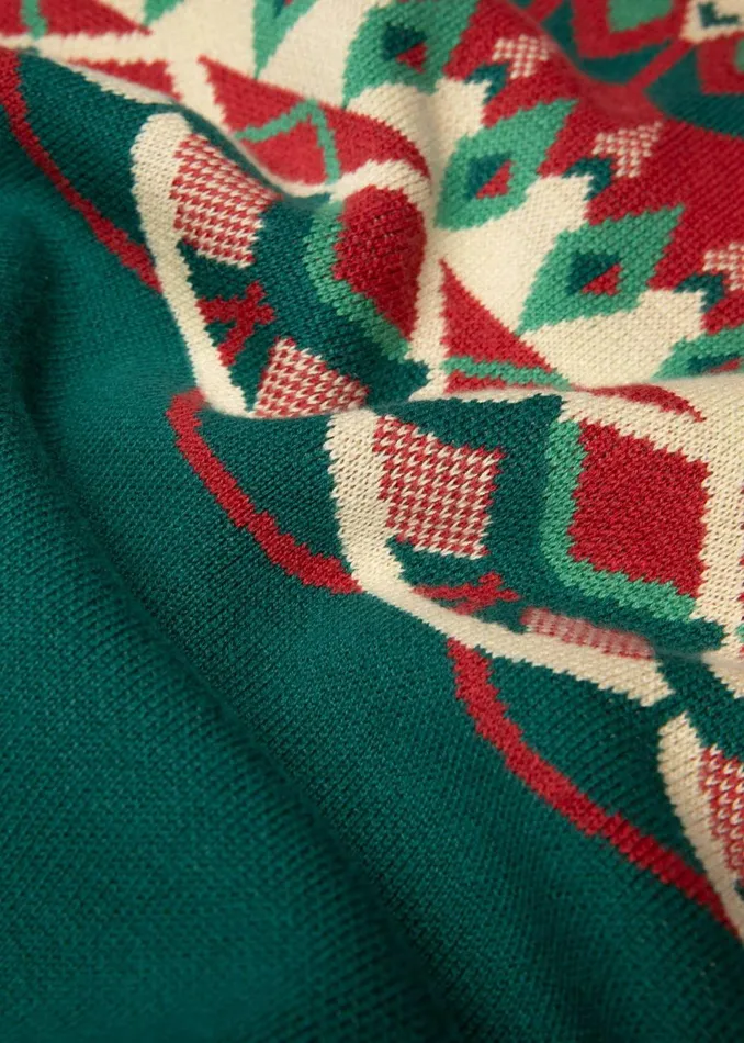 Blutsgeschwister Knitted Jumper Cold Day Warm Heart Green Women Knitted Jumpers