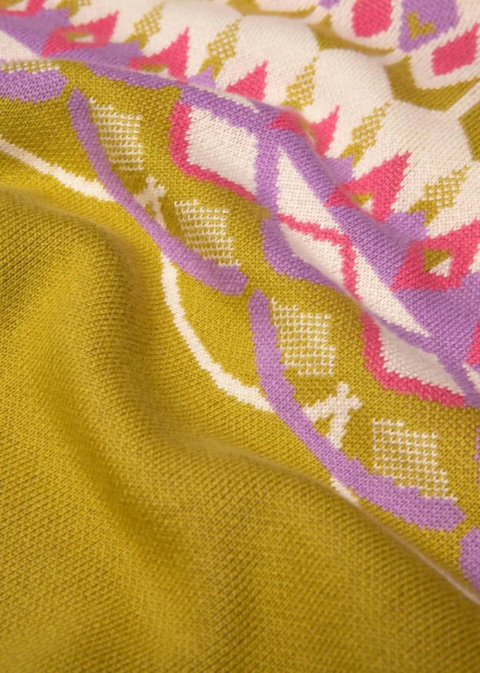 Blutsgeschwister Knitted Jumper Cold Day Warm Heart Yellow Women Knitted Jumpers