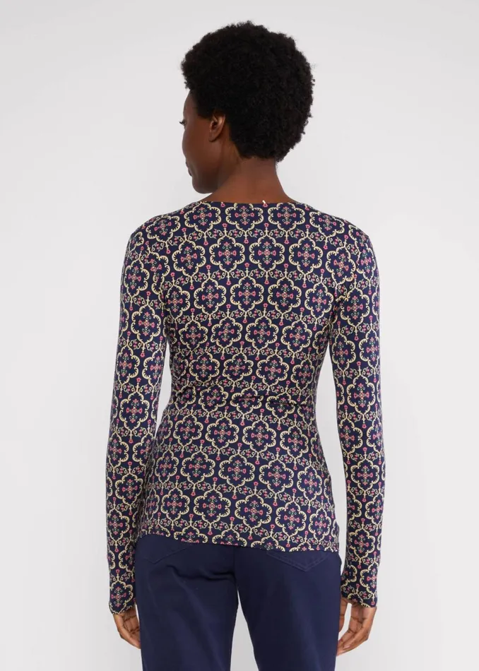 Blutsgeschwister Longsleeve Hot Knot Lacy Blue Women Tops