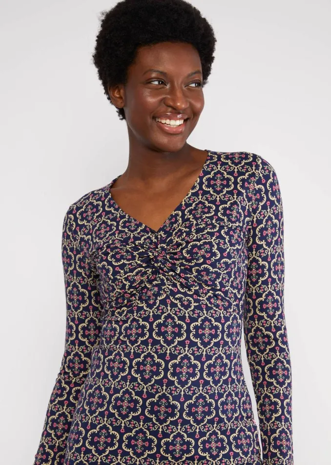 Blutsgeschwister Longsleeve Hot Knot Lacy Blue Women Tops