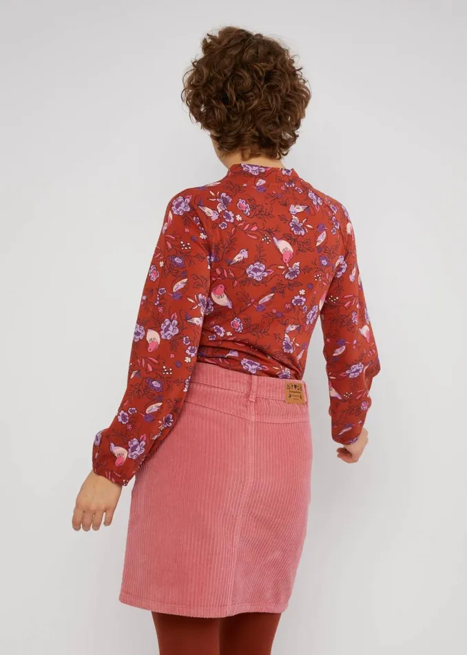 Blutsgeschwister Longsleeve Poetic Garden Boho Brown Women Tops