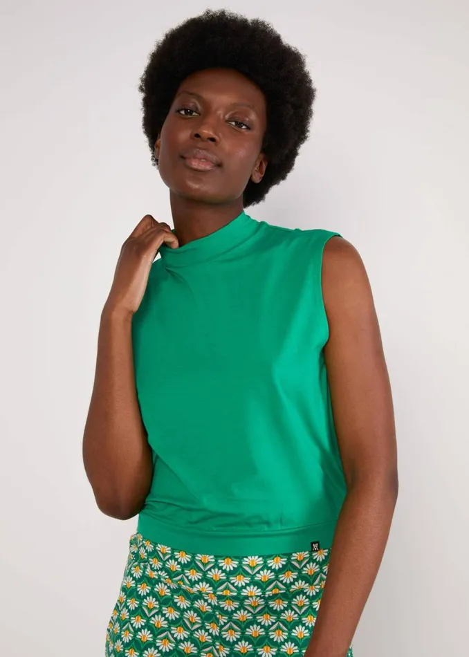 Blutsgeschwister Sleeveless Top Tiny Turtle Green Women Tops