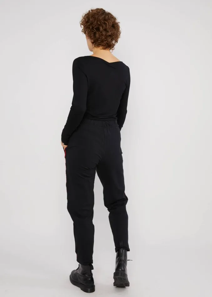 Blutsgeschwister Sweat Pants Country Roadrunners Black Women Trousers
