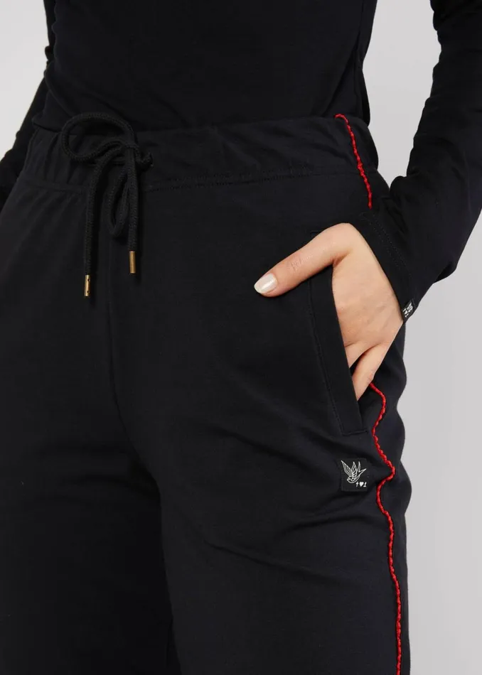 Blutsgeschwister Sweat Pants Country Roadrunners Black Women Trousers