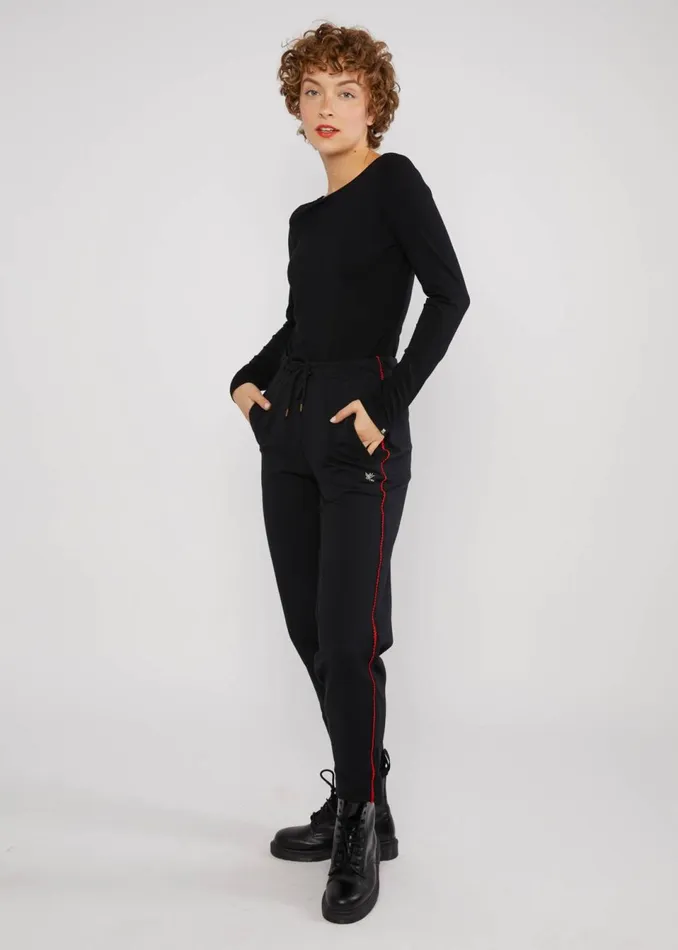 Blutsgeschwister Sweat Pants Country Roadrunners Black Women Trousers