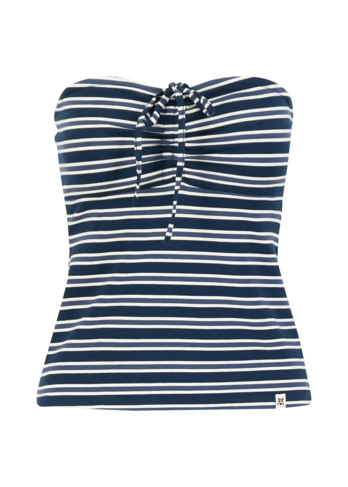 Blutsgeschwister Tube Top Summertime Tube Blue Women Tops