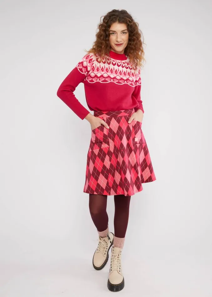 Blutsgeschwister Winter Skirt Elfentanz Pink Women Skirts