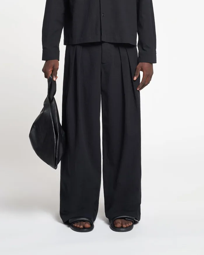 Borre WashedCanvas Pants Black Men Nanushka Pants