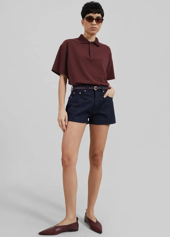 Bottoms Women The Frankie Shop Ashley Denim Shorts 8211 Raw Wash
