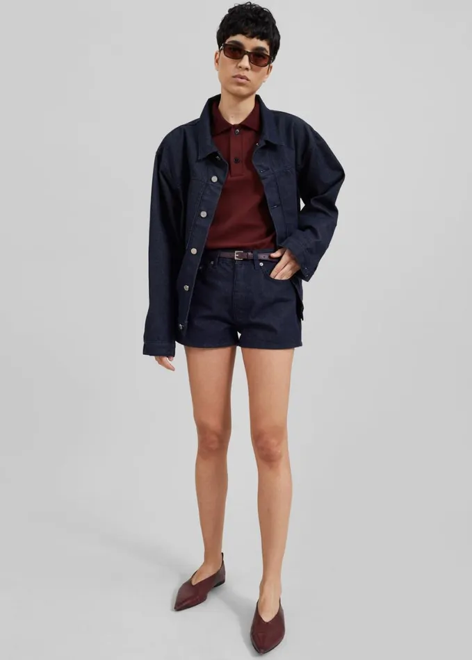 Bottoms Women The Frankie Shop Ashley Denim Shorts 8211 Raw Wash