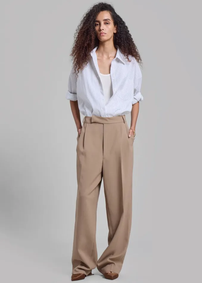 Bottoms Women The Frankie Shop Bea Suit Pants 8211 Latte