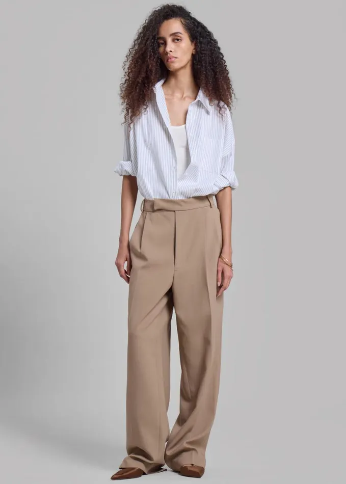 Bottoms Women The Frankie Shop Bea Suit Pants 8211 Latte