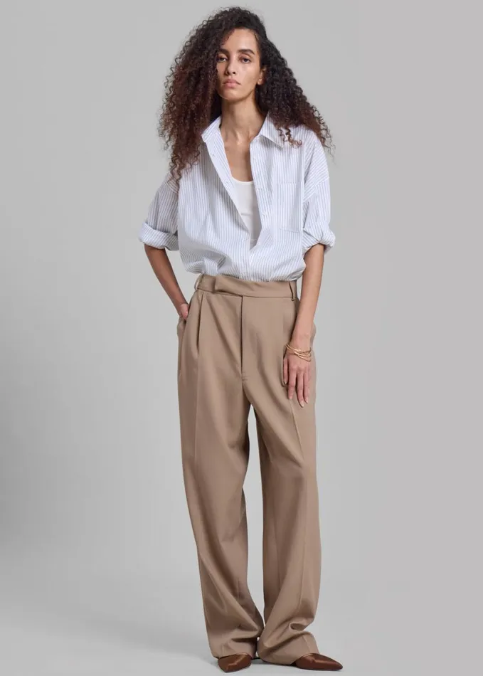 Bottoms Women The Frankie Shop Bea Suit Pants 8211 Latte