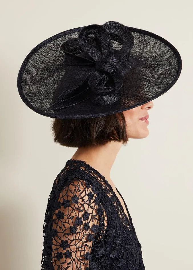 Bow Detail Statement Disc Fascinator Navy Women Phase Eight Fascinators and Hats Bow Detail Statement Disc Fascinator Navy Women Phase Eight Fascinators and Hats