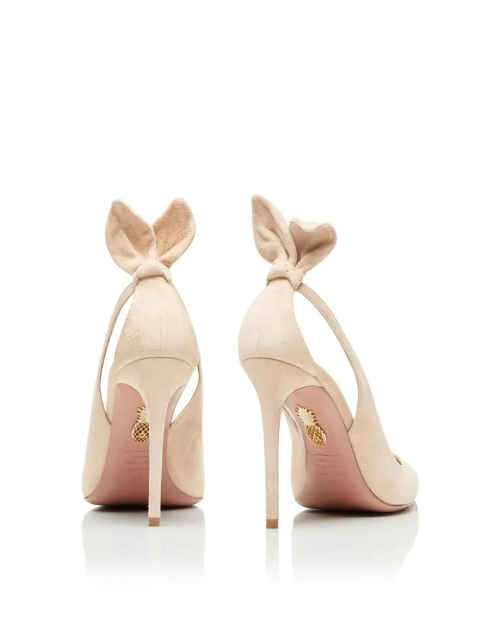 Bow Tie Pump 105 Beige Women Aquazzura Pumps Bow Tie Pump 105 Beige Women Aquazzura Pumps